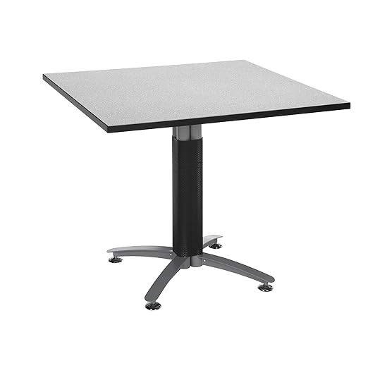 OFM 36" Multi-Purpose Square Table with Metal Base, Gray Nebula