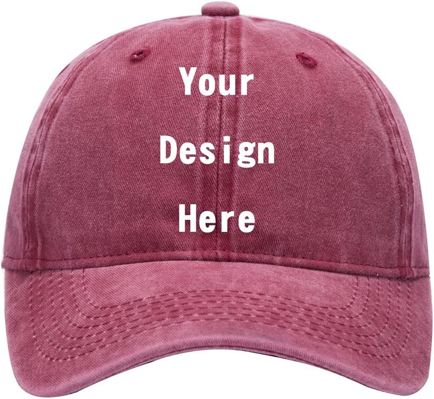 SWKLIM Men Womens Custom Hat Graphic Print Design Twill Cotton Baseball Cap Vintage Adjustable Dad Hat