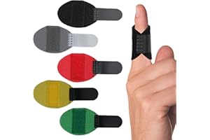 RonJea 5 Pcs Trigger Finger Splints: 5 Single Straps Finger Splint Support Brace Kit, Finger Straightener for Broken/Straightening/Aarthritis, Fits for Thumb/Middle/Ring/Index/Pinky Finger