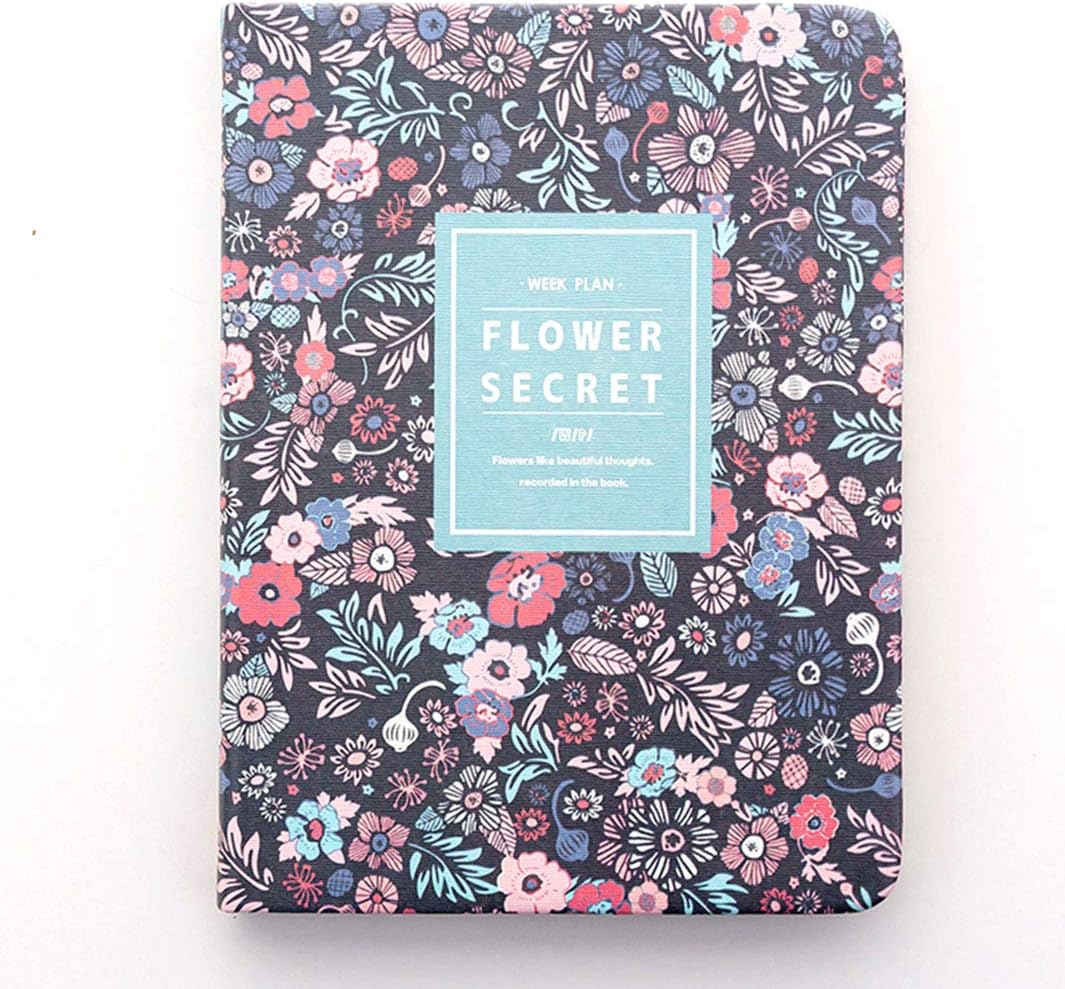 Daily Planner 2019-Academic Weekly, Monthly and Yearly Planner. Thick Paper to Achieve Your Goals & Improve Productivity, 4.1" x 5.7" Perfect Size with 192 Notes Pages,A6. (Blue Rose)