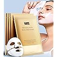 Radiant Glow Collagen Face Mask - Real Deep Overnight Face Masks Skincare with Hyaluronic Acid, Galactomyces Ferment & Vitamin E, Facial Mask for Hydrating, Firming, Plumping & Anti-Aging - 34g x 5ea