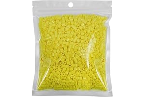 Tcthbc Fuse Beads 1000 Pieces 5mm Yellow Melty Iron Beads Compatible with Perler and Hama