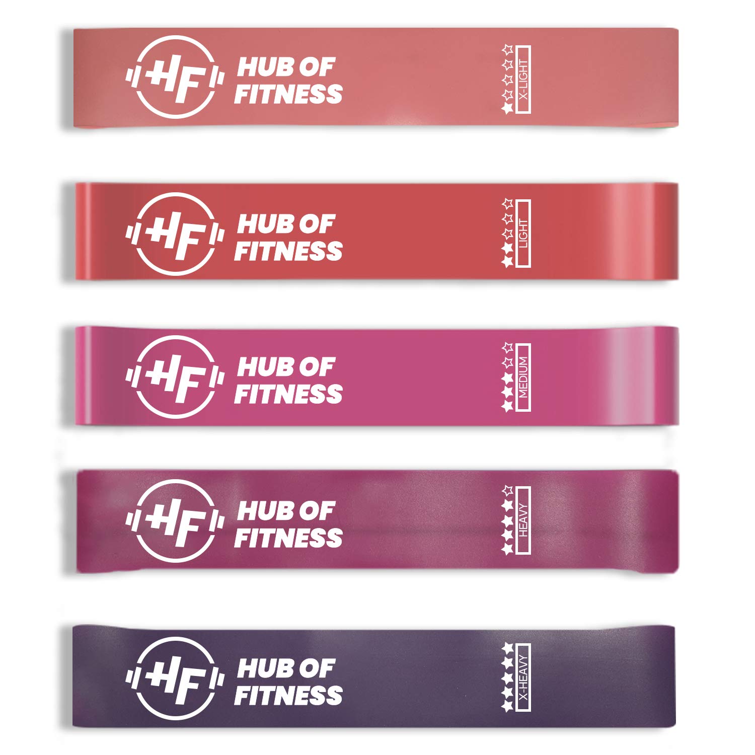 Resistance Band set for men and women, [Set of 5] Exercise Bands, Fitness Bands for Home Workout, Home Gym, Abs Home Exercise, Arm, Leg, Hip, Yoga, Pilates, Loop, resistant bands