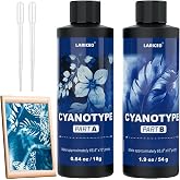 16oz Cyanotype Kit for Fabric &amp; Paper, Easy-Mix Cyanotype Solution, 2 Tools | Sun Printing Kit for Fabric, Paper, Wood &amp; Leather, Fade-Resistant Cyanotype Chemicals for Beginners, Artists &amp; Classrooms