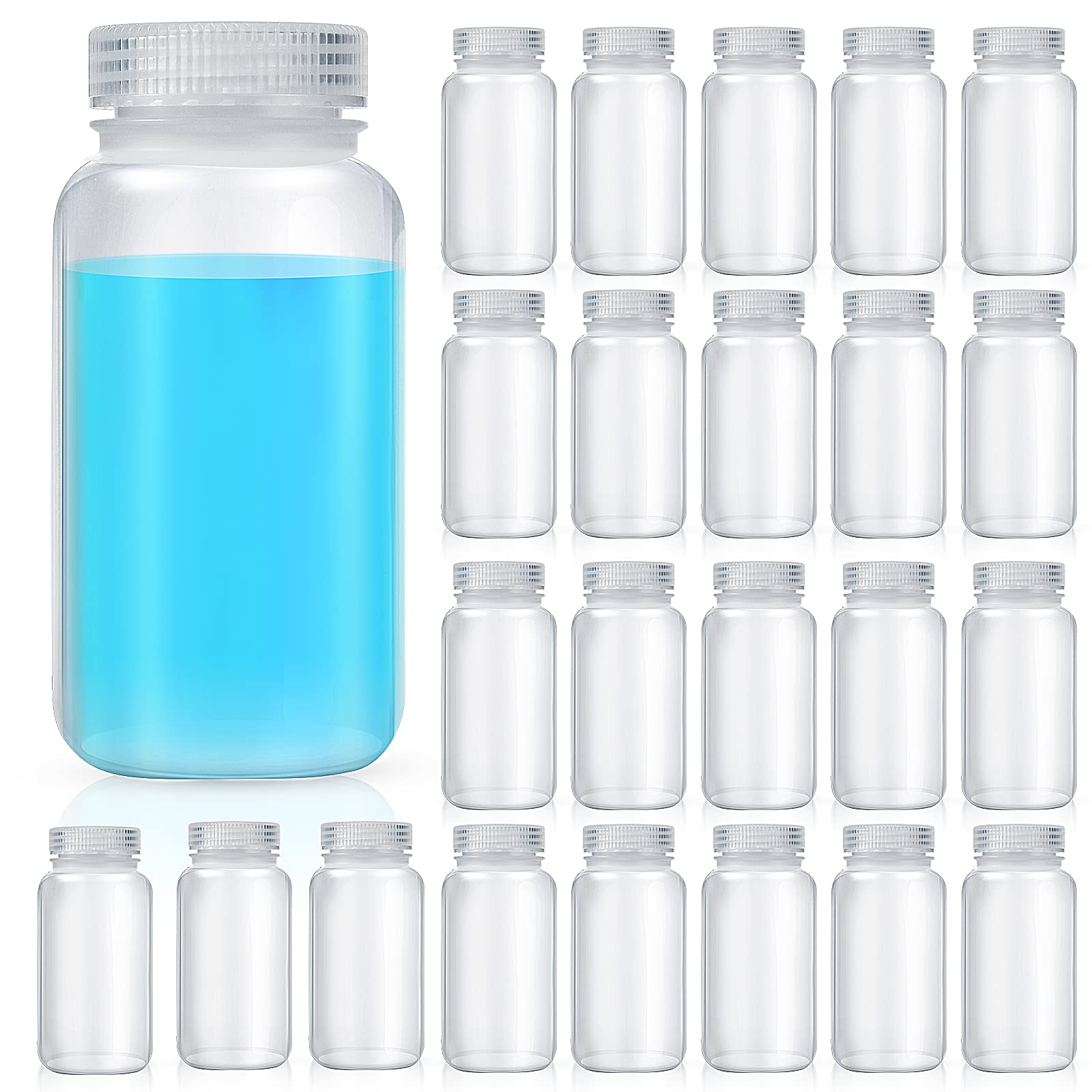 Tatuo 24 Pieces Polypropylene Wide Mouth Reagent