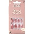 KISS Bare But Better TruNude Fake Nails Nude Nail Shades Manicure Set, 'Nude Nude', 28 Chip Proof, Smudge Proof Glue-On Nails