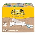 Charlie Banana Baby Disposable Cloth Diaper Liners and Baby Wipes, Unscented, 100 Count Pack