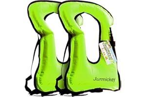 JURMICKEY 2Pcs Inflatable Snorkel Vest Adults