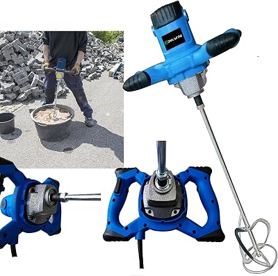 Royalswill 2600W Handheld Paddle Mixer 230V 6 Speed Concrete Cement Paint Mixer
