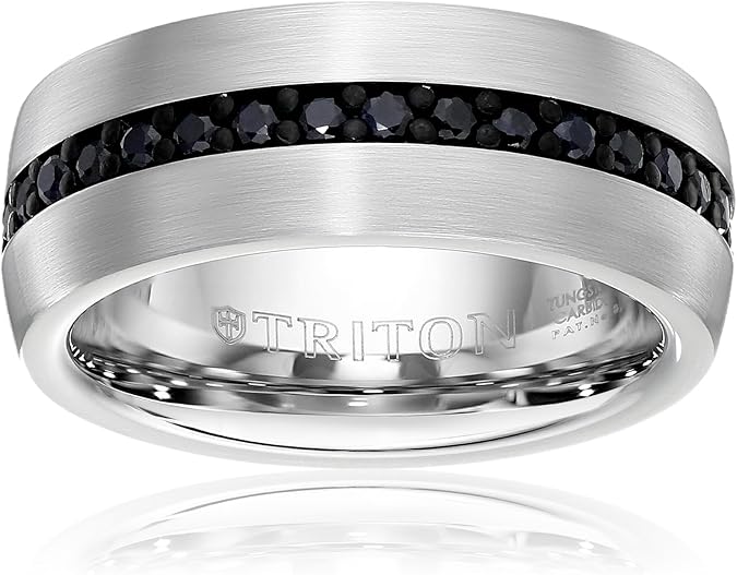 black sapphire wedding band
