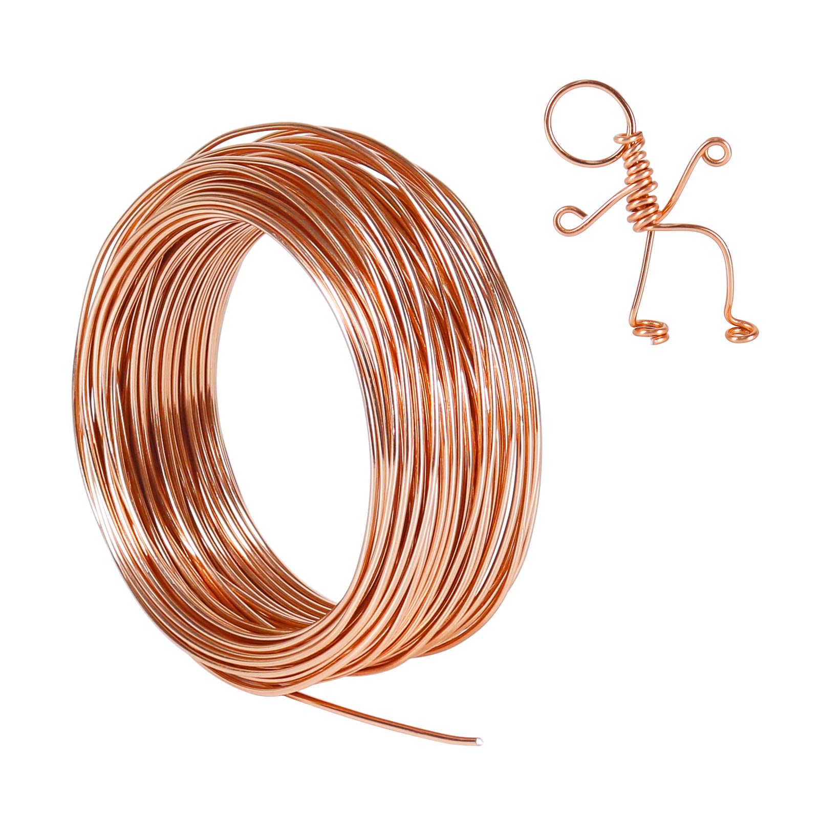 tenn well Aluminum Craft Wire 12 Gauge, 2mm Thick 100 Feet Bendable Metal Wire for Bonsai Training, Sculpting, Bike Modelling Skeleton Crafting, Jewelry Making, Gardening and Wrapping (Copper)