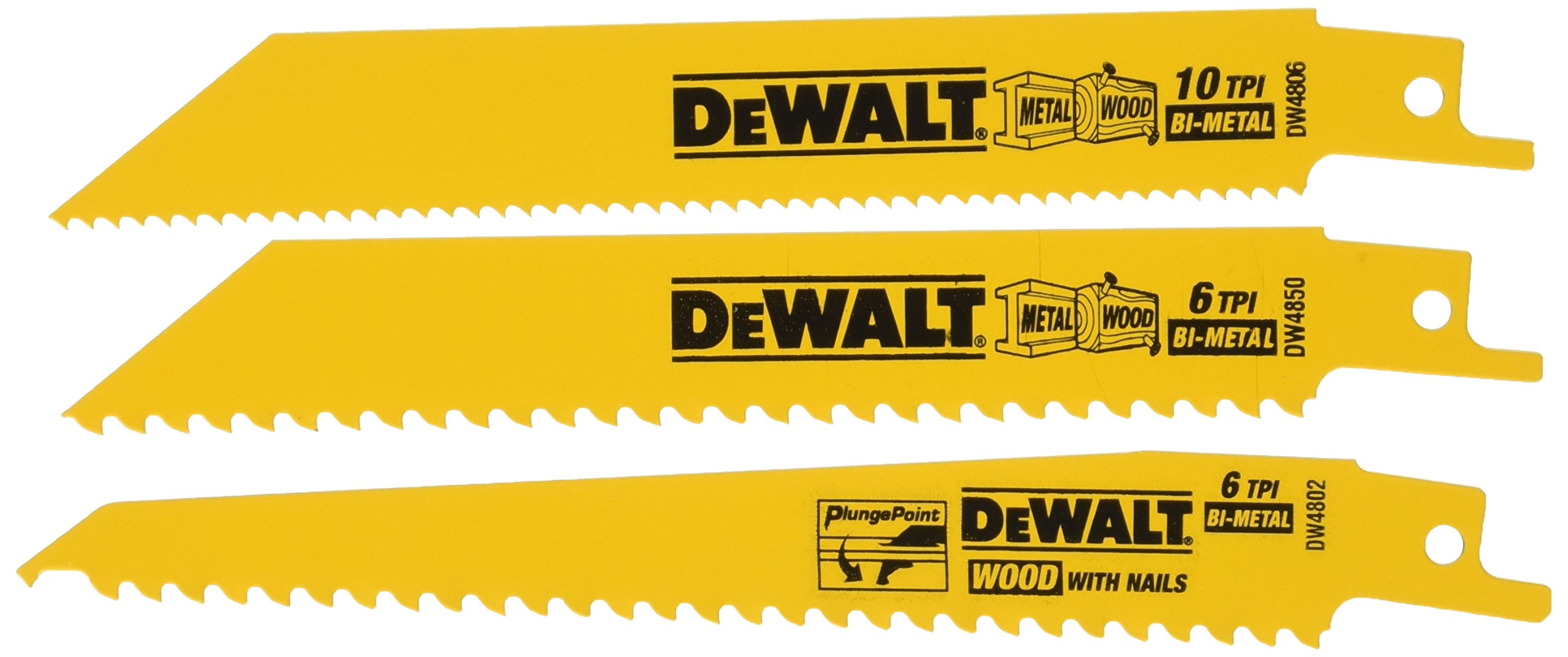 DW4853 Woodcutting Reciprocating Saw Blade Set, 3Piece eBay