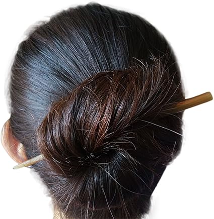 Bochion Lady Retro Antique Chopstick Pencil Hair Stick Ox Horn