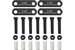 OZISENS 1set 7Pcs Nylon Bushings & 7Pcs Bolts Trailer Axle Shackle Kit 2-1/4" Trailer Shackle Straps,Tandem Axle Trailer Shac