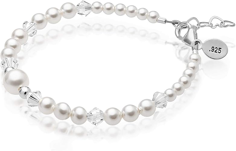 flower girl pearl bracelet