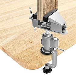 QWORK 3" Universal Tabletop Clamp Vice Tilts Rotate