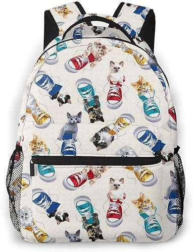 Amazon リュック 猫 スニーカー コンバース バックパック リュックサック 大容量 軽量 おしゃれ 男女兼用 通学 出張 アウトドア 旅行 防水 Fanke Sky メンズ