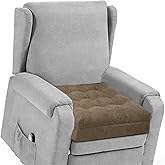 TANYOO Recliner Cushion for Elderly - Patented Dual Seat Cushion for Sagging Recliner Replacement Booster Cushion for Easy Get Up from Chair, Sofa & Couch, Relieves Long-Sitting Pain 20x20x5 Brown