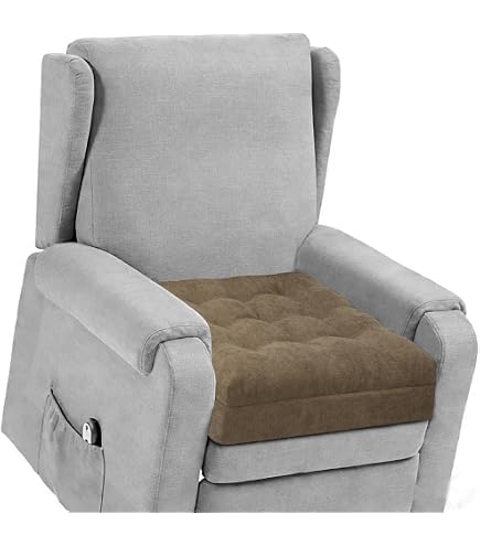 Coussin De Chaise Inclinable AddGrace 50,8 X 50,8 X 10,2 Cm – Épais Antidérapant Avec Housse Lavable Pour Personnes Âgées, Canapé Et Fauteuil, Gris Foncé