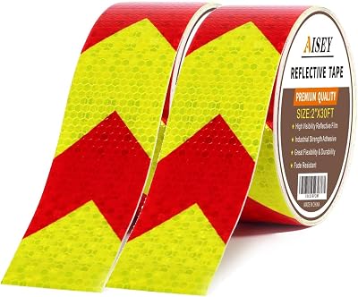 AISEY Reflective Tape White 2 in x 30 ft Outdoor High Vis Conspicuity