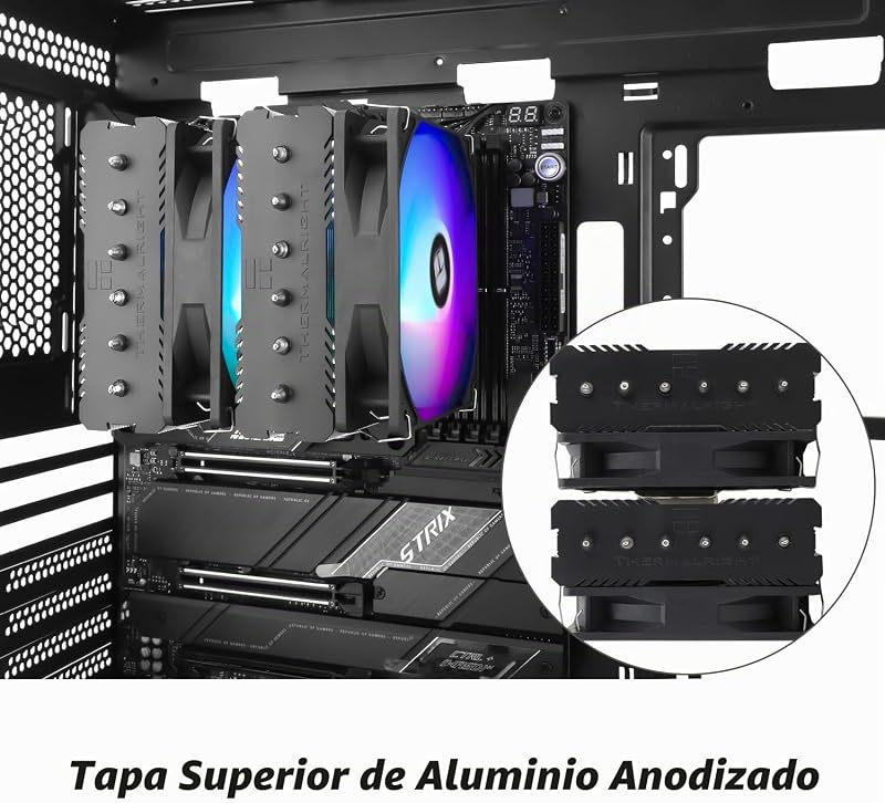 TR Peerless Assassin 120 SE ARGB Enfriador de CPU, 6 tubos de calor, ventilador doble 120mm TL-C12C-S PWM, tecnología AGHP, para AMD AM4/Intel 1150/1151/1200