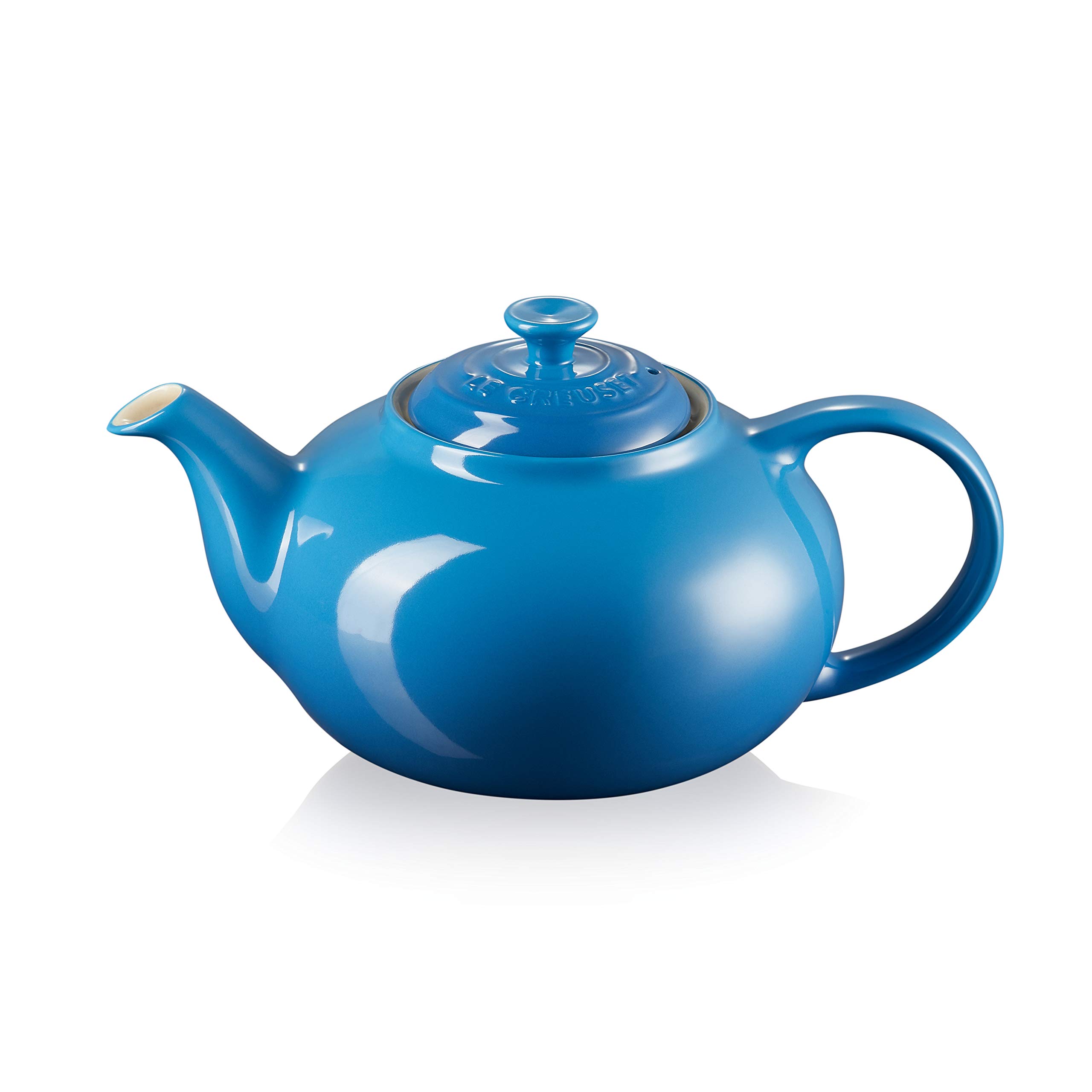 Le Creuset Enamelled Stoneware Classic Teapot, 1.3 litres, Serves 3-4 Cups, Marseille Blue, 70702132000000