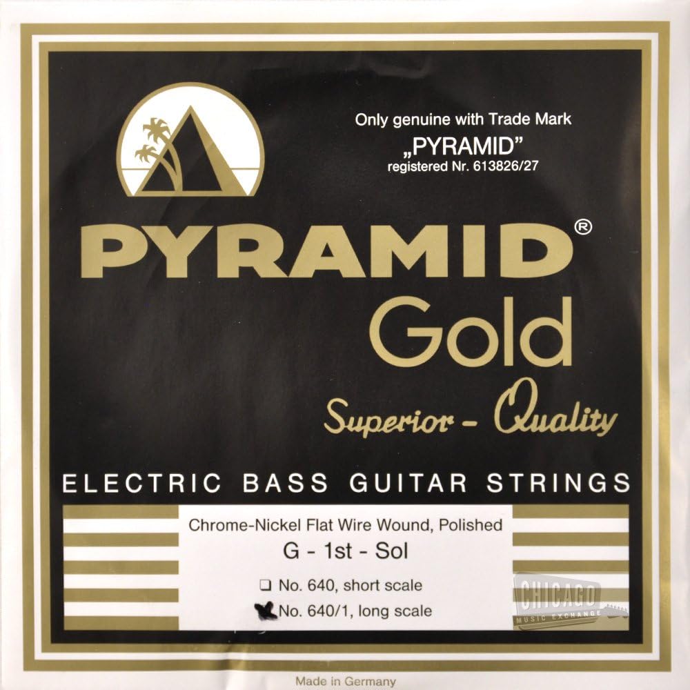 Pyramid Gold Flatwound Long Scale Bass Guitar Strings 40105 Amazon.co