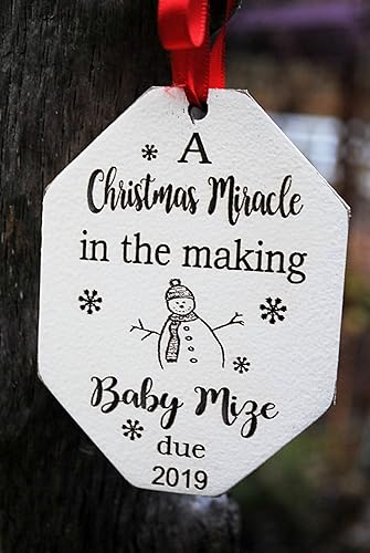 christmas ornament baby announcement