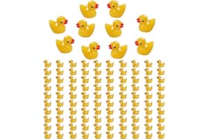 Geepen 200 Pcs Mini Resin Duck, Miniature Mini Ducks Tiny Duck Figurines Garden Ducks for DIY Craft Office Classroom Dollhouse Potted Miniature Decoration Garden