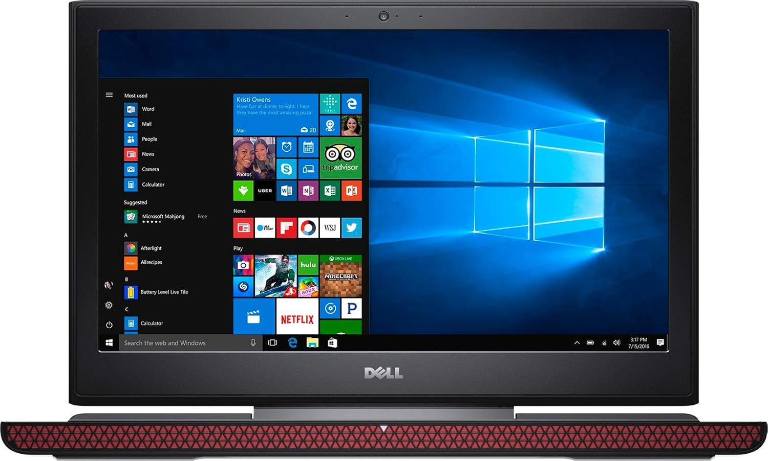 Dell Inspiron 7567 15.6in FHD Gaming Laptop PC - Intel Core i7-770HQ 2.5GHz, 8GB, 1TB HDD + 128GB SSD, Webcam, Bluetooth, GeForce GTX 1050 4GB Graphics, Windows 10 Home (Renewed)