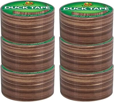 Duck Brand Printed Duct Tape Woodgrain 6-Roll Pack