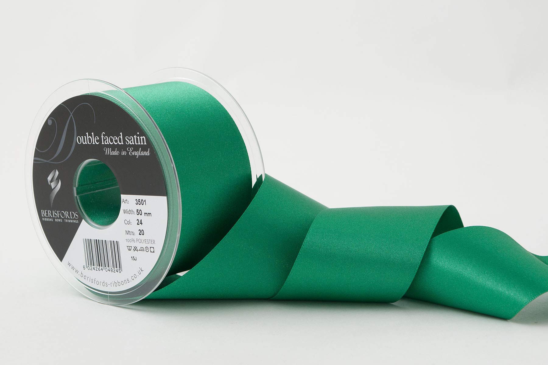 Berisfords Double FACE Poly Satin Ribbon, Bottle, 10.5x10.5x5.7 cm — image 1