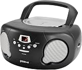 Groov-e Original Boombox Portable CD Player Bluetooth Radio LED Display