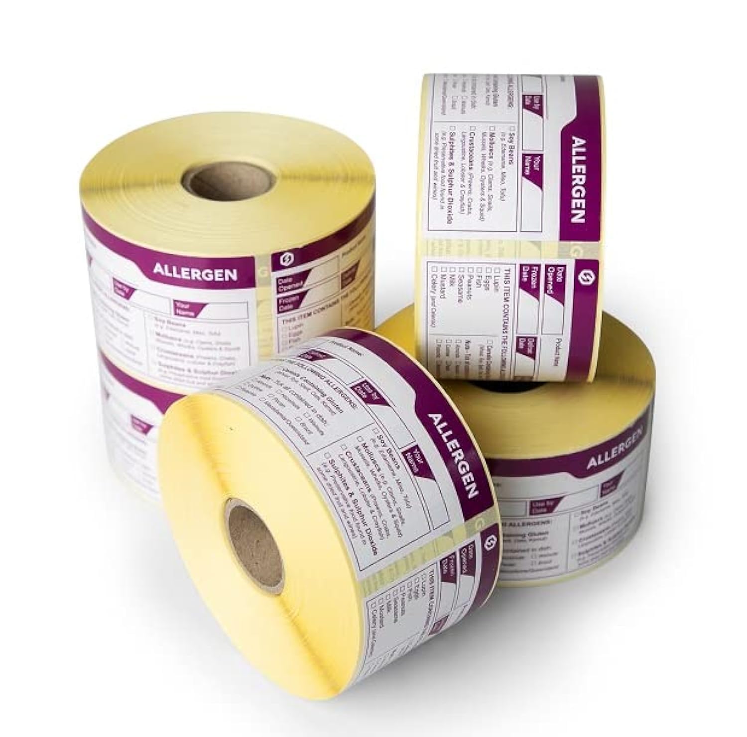 Allergen and Shelf Life Storage Display Label 500 Labels per roll Natasha's Law, Allergy Label