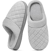 Litfun Unisex House Slippers for Women Men Memory Foam Indoor Bedroom Shoes | Soft Coral Fleece Slip-On Slippers