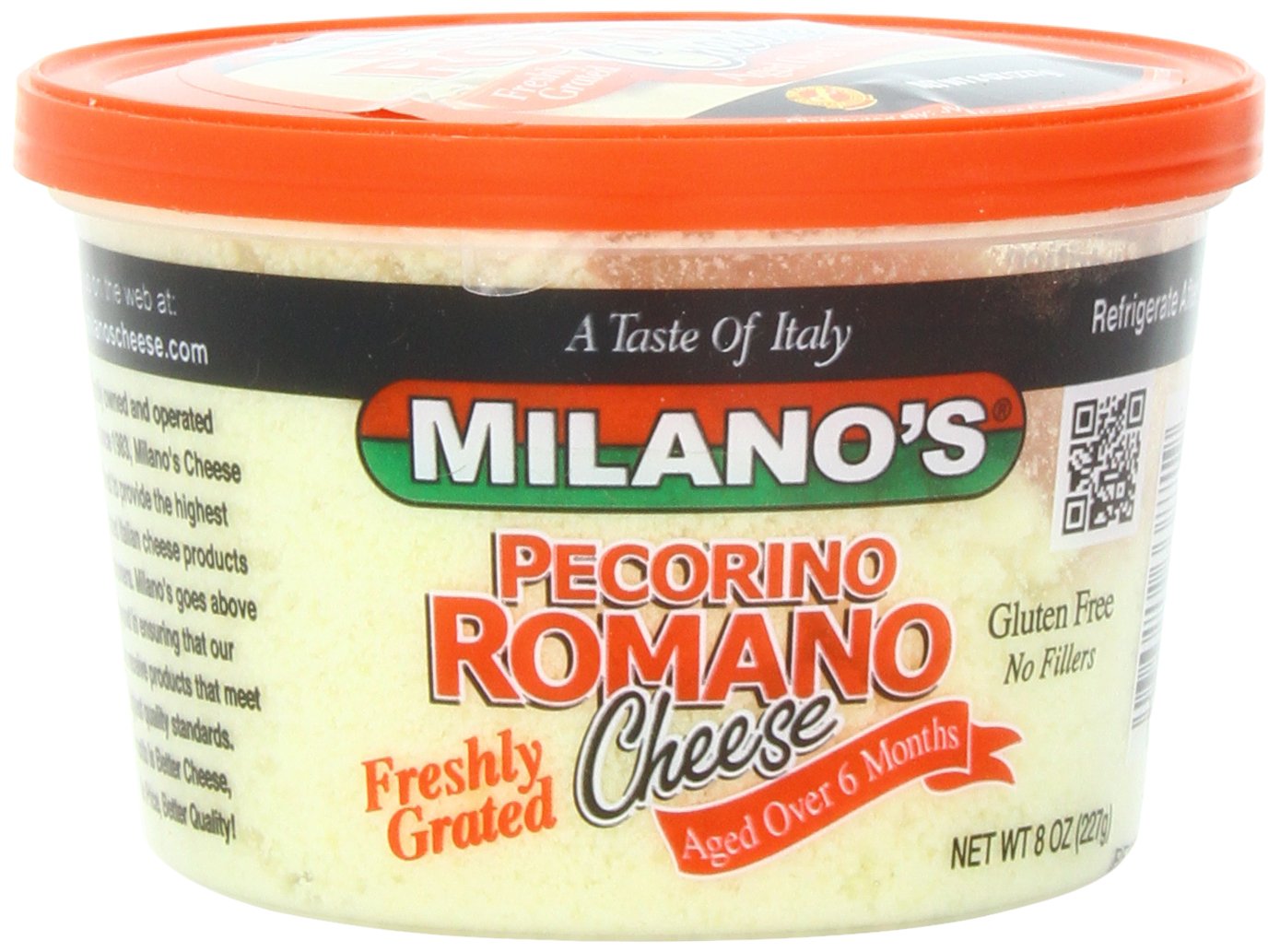 Milano's Parmesan Cheese Deli Cups, Imported Grated, 8 Ounce Amazon