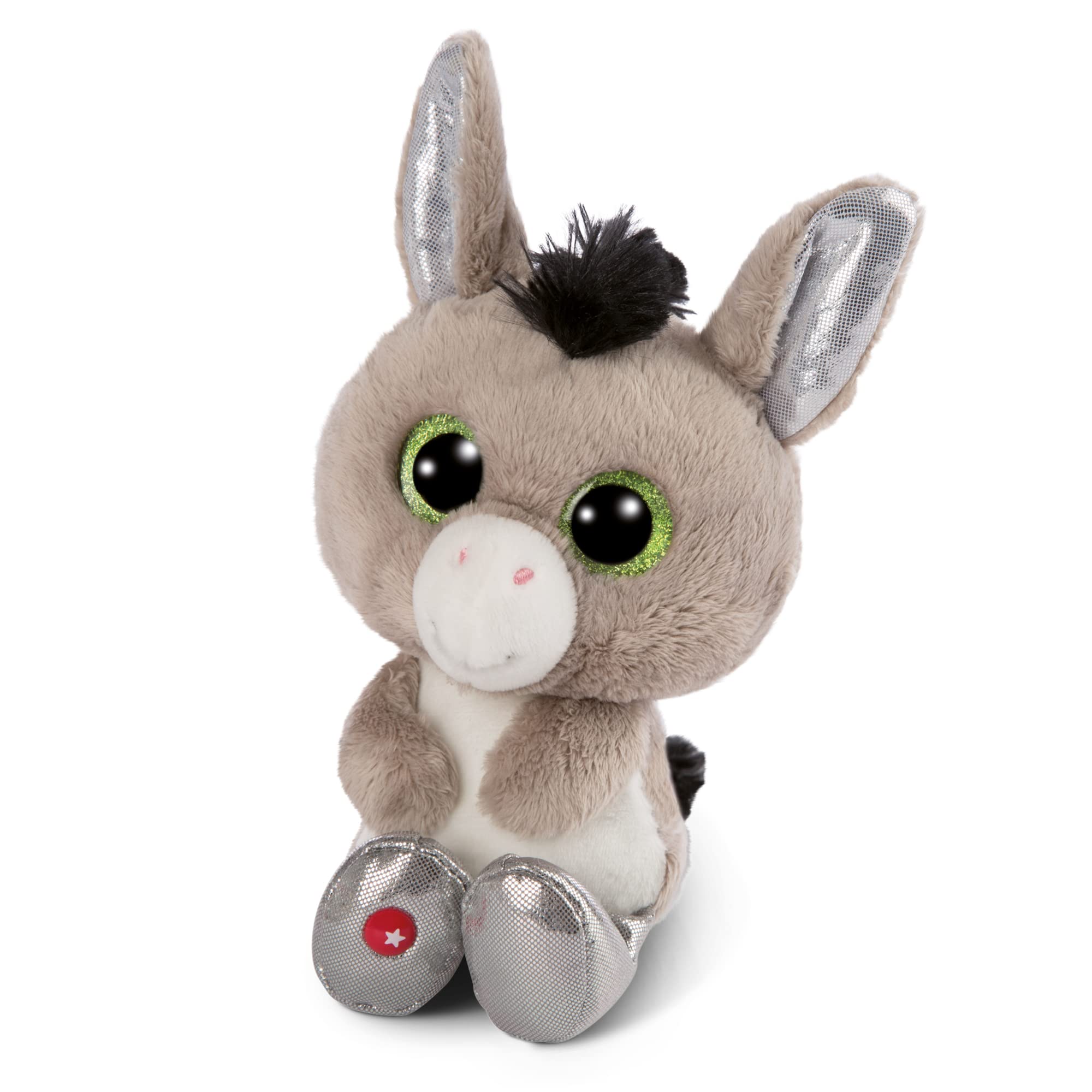 NICI Glubschis: The Original – Glubschis Donkey Donki 25cm – Stuffed animal with big, glittery eyes – Fluffy soft toys for cuddly toy lovers