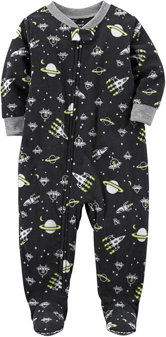 space footie pajamas