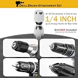 Aongray 4 Pack Drill Brush Set 1/4 Inch Hex Power Scrubber Attachments view 6