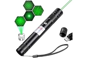 LENNOOS Advanced Long-Range Laser Pointer High Power - Rechargeable Green Laser Pointer with Removable Star Cap - Versatile Laser Pen for Astronomy, Construction, Presentations, and Outdoor Adventures