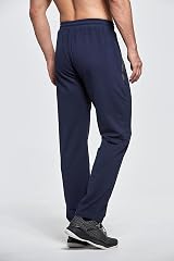 HCSS Mens Joggers Tracksuit Bottoms Navy Size L with Zip Pockets Elastic Waist view 3