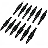 JJZS 12pcs Archery Arrow Tips 75/100/125/150/200 Grain Field Points 5/16 inch Screw in Bullet Points Arrowheads Broadheads for Crossbow Recurve Compound Bow Hunting Bow Arrow Target Shooting Practice