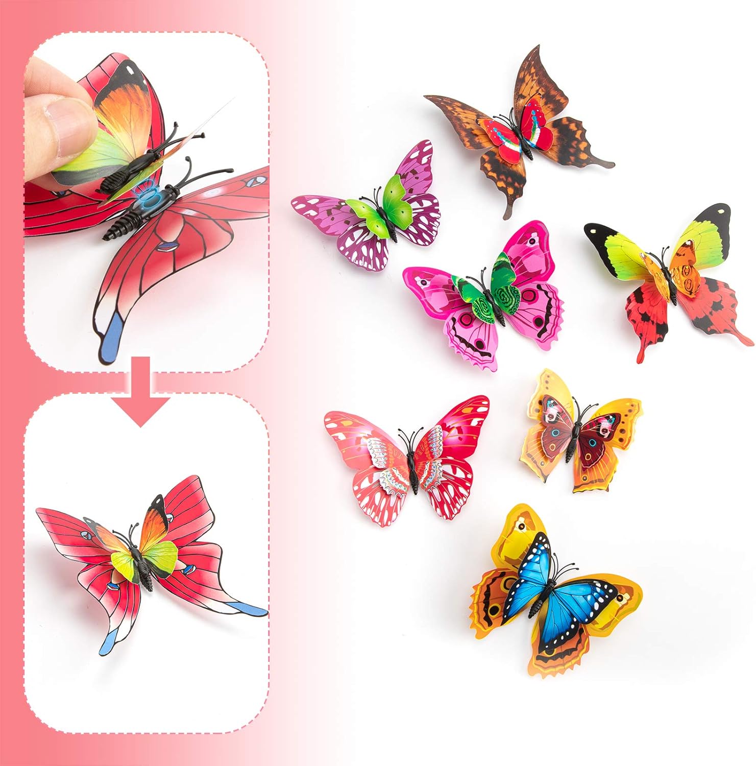 Wedding Mozuve 120pcs Butterfly Wall Decor Removable 3d Butterfly Wall Decals Tv Wall Birthday Etc Bedroom Decor Butterflies Decoration Suitable For Diy Kids Nursery Baby Wall Decor Rayvoltbike Com