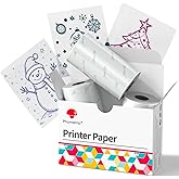 Phomemo Sticker Paper- Transparent Single-Color Pink, Blue, Green Thermal Paper for M02/M02S/P2S/M04S, Thermal Paper for Stickers, Study Notes, List, Diary 50mm x 3.5m, Diameter 28mm, 3-Rolls