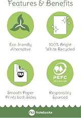 nu: A4 Recycled Multipurpose Paper White 500 Sheets Smooth Surface view 6