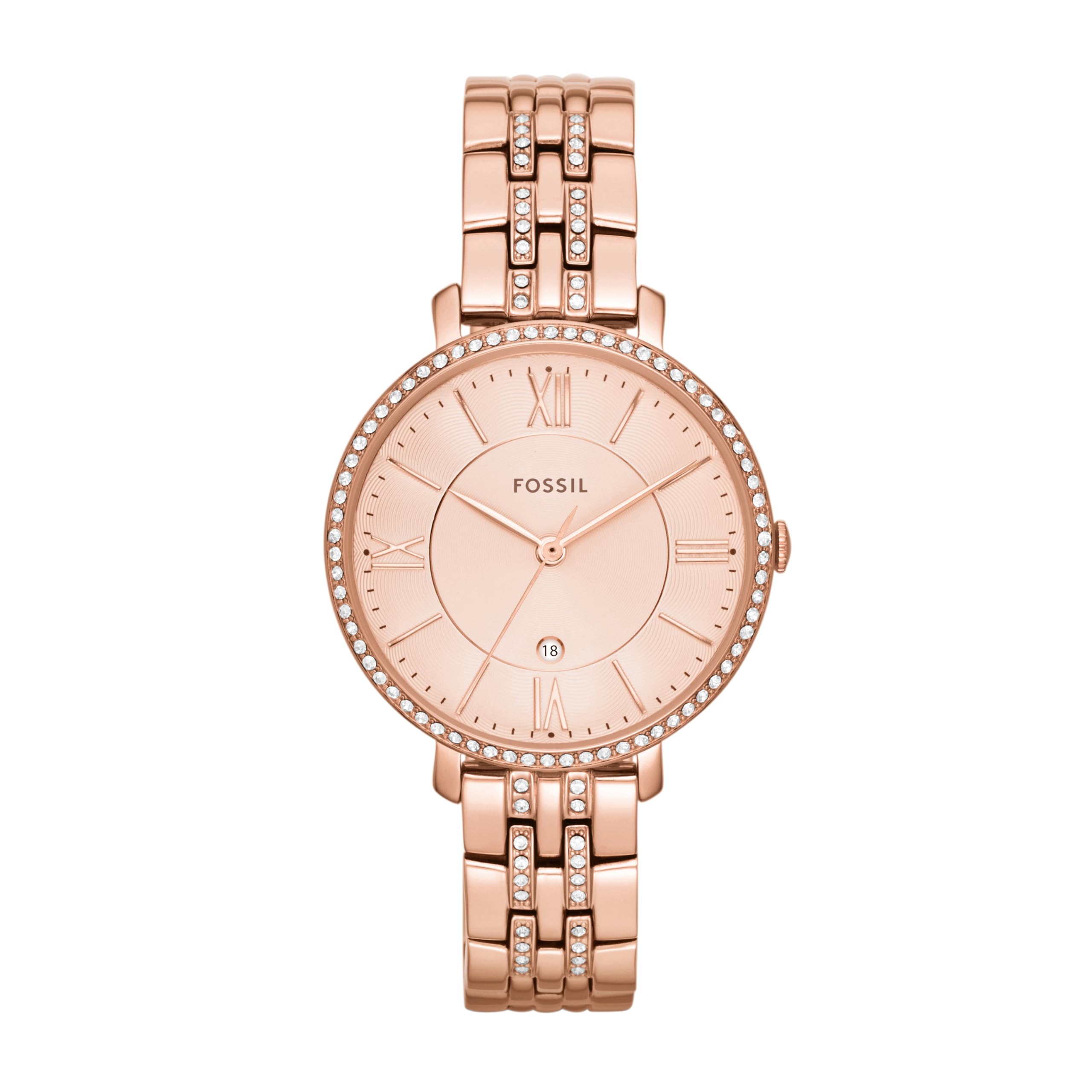 Fossil Jacqueline Womens Quartz Watch with Rose Gold Dial and Rose Gold Stainless Steel Bracelet ES3546 — image 1