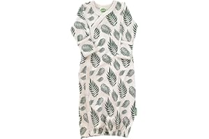 PARADE Organic Gowns - Signature Prints Green Leaves 0-3 Months