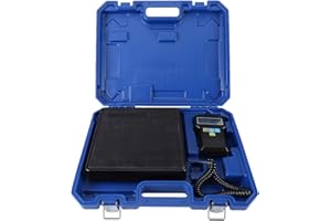 High Capacity Refrigerant Charging Scale 220lb, Electronic Weight Scale with LCD Display and 6FT Coil for A/C, Digital Electr