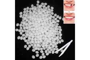 JREHOOR 30 g Tooth Repair Kit, Moldable Thermal Fitting Beads for Filling Fix Missing and Broken Teeth or Adhesive Denture Fake Teeth