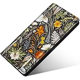 Simikol Ultra Slim Womens Wallet Minimalist Thin Long Leather Bifold Wallet RFID Blocking Card Holder Organizer with Zipper Coin Pocket Ladies Girls Gift Purse, Dried Flowers
